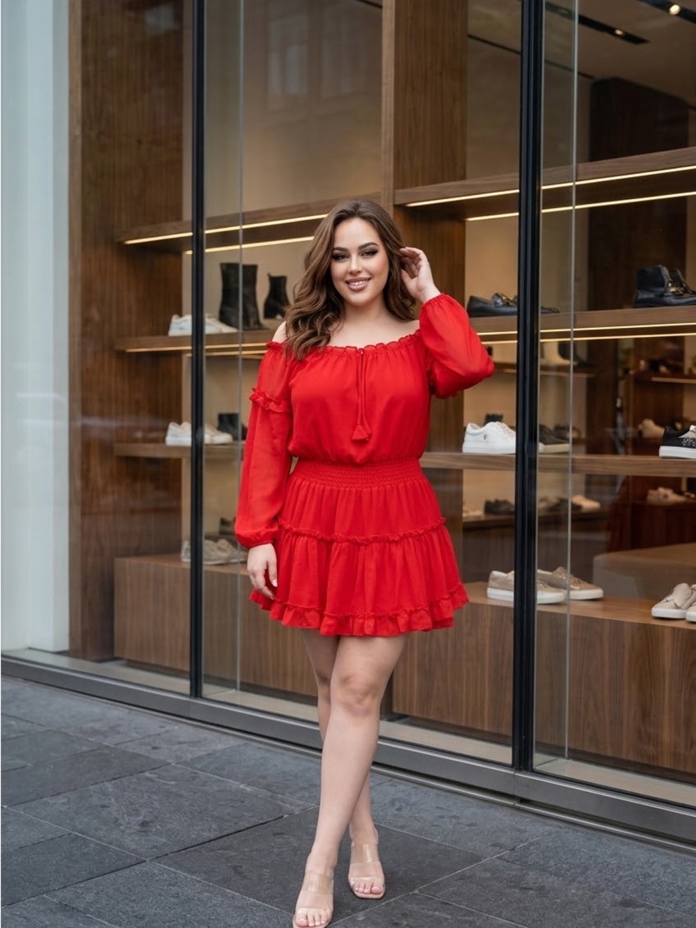 NWT MISO Los Angeles Darla Dress in Red S